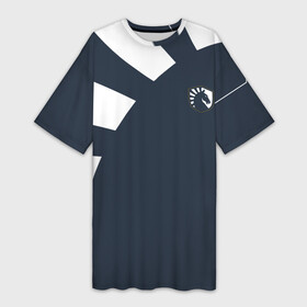 Платье-футболка 3D с принтом Team Liquid (Jersey pro 2022 23) в Кировске,  |  | 0x000000123 | csgo | dota | jersey | liquid | джерси | жидкие | ксго