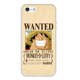 Чехол для iPhone 5/5S матовый с принтом WANTED Monkey D. Luffy в Кировске, Силикон | Область печати: задняя сторона чехла, без боковых панелей | anime | manga | monkey d. luffy | one piece | аниме | большой куш | ван пис | вон пис | гол д. роджер | кайдо | король пиратов | луфи | луффи | манга | манки д. луффи | нами | нико робин | пират | портгас д. эйс | ророноа зоро