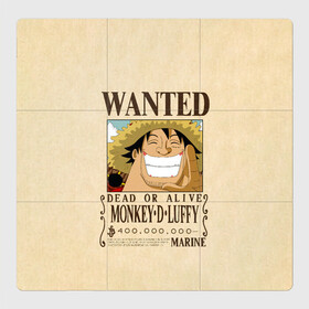 Магнитный плакат 3Х3 с принтом WANTED Monkey D. Luffy в Кировске, Полимерный материал с магнитным слоем | 9 деталей размером 9*9 см | Тематика изображения на принте: anime | manga | monkey d. luffy | one piece | аниме | большой куш | ван пис | вон пис | гол д. роджер | кайдо | король пиратов | луфи | луффи | манга | манки д. луффи | нами | нико робин | пират | портгас д. эйс | ророноа зоро