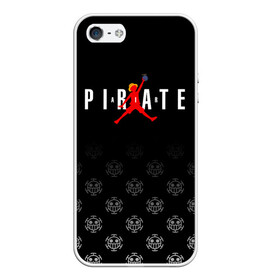 Чехол для iPhone 5/5S матовый с принтом PIRATE AIR One Piece в Кировске, Силикон | Область печати: задняя сторона чехла, без боковых панелей | anime | manga | monkey d. luffy | one piece | аниме | баскетбол | баскетболист | большой куш | ван пис | вон пис | джордан | капитан | король пиратов | лого | логотип | луси | луфи | луффи | манга | манки д. луффи | мугивара