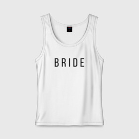 Женская майка хлопок с принтом B R I D E в Кировске, 95% хлопок, 5% эластан |  | bride | bride squad | bride team | team | девичник | девушка | жена | женщина | невеста | праздник | свадьба