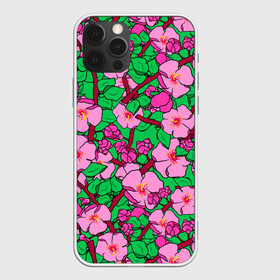 Чехол для iPhone 12 Pro Max с принтом Цветы Сакуры, Sakura в Кировске, Силикон |  | cherry | flowers | japan | pink | sakura | summer | азия | бутоны | вишня | девушкам | деревья | лепестки | лето | листья | нарисованные цветы | природа | розовые цветы | сад | сакура | сакура вишня | сакура цветок