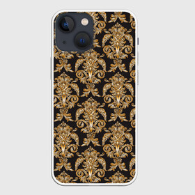 Чехол для iPhone 13 mini с принтом золотые узоры в Кировске,  |  | versace | абстракция | версаче | золотые узоры | паттерн | текстуры | узоры