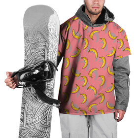 Накидка на куртку 3D с принтом Банановое лето в Кировске, 100% полиэстер |  | абстракция | банан | бананы | лето | паттерн | текстуры | узоры | фрукты