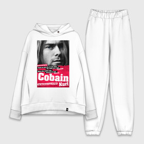 Женский костюм хлопок Oversize с принтом In memory of Kurt Cobain в Кировске,  |  | cobain | grunge | kurt | kurt cobain | nirvana | грандж | кобейн | курт | курт кобейн | нирвана | рок