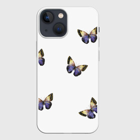 Чехол для iPhone 13 mini с принтом Бабочки акварелью в Кировске,  |  | акварель | бабочка | крылья | насекомое | рисунок