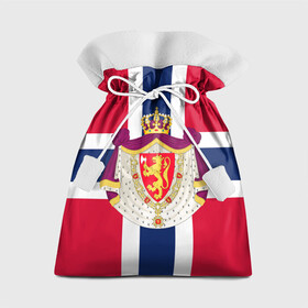 Подарочный 3D мешок с принтом Норвегия | Флаг и герб Норвегии в Кировске, 100% полиэстер | Размер: 29*39 см | герб | герб норвегии | корона | красный | лев | линии | норвегии | норвегия | синий | топор | флаг | флаг норвегии | щит