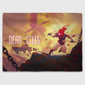 Плед 3D с принтом Dead Cells ГГ в Кировске, 100% полиэстер | закругленные углы, все края обработаны. Ткань не мнется и не растягивается | Тематика изображения на принте: cell | cells | dead | dead cells | game | gamer | games | metroidvania | roguelike | игра | игры