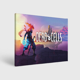 Холст прямоугольный с принтом Dead Cells landscape в Кировске, 100% ПВХ |  | cell | cells | dead | dead cells | game | gamer | games | metroidvania | roguelike | игра | игры