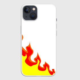 Чехол для iPhone 13 с принтом Огонь в Кировске,  |  | желтый | красный | минимализм | огонь | пламя | пожар | ярко