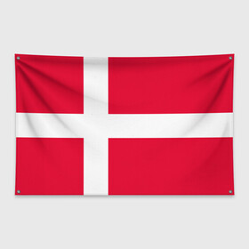 Флаг-баннер с принтом Дания | Герб и флаг Дании в Кировске, 100% полиэстер | размер 67 х 109 см, плотность ткани — 95 г/м2; по краям флага есть четыре люверса для крепления | герб | дании | дания | корона | лев | львы | сердца | сердце | флаг | щит