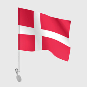 Флаг для автомобиля с принтом Дания | Герб и флаг Дании в Кировске, 100% полиэстер | Размер: 30*21 см | герб | дании | дания | корона | лев | львы | сердца | сердце | флаг | щит