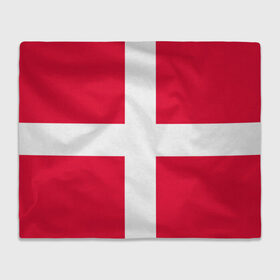 Плед 3D с принтом Дания | Флаг Дании в Кировске, 100% полиэстер | закругленные углы, все края обработаны. Ткань не мнется и не растягивается | белый | герб | государство | дании | дания | знак | красный | крест | линии | символика | страна | флаг
