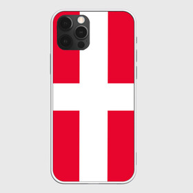 Чехол для iPhone 12 Pro Max с принтом Дания | Флаг Дании в Кировске, Силикон |  | белый | герб | государство | дании | дания | знак | красный | крест | линии | символика | страна | флаг