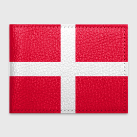 Обложка для студенческого билета с принтом Дания | Флаг Дании в Кировске, натуральная кожа | Размер: 11*8 см; Печать на всей внешней стороне | белый | герб | государство | дании | дания | знак | красный | крест | линии | символика | страна | флаг