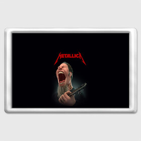 Магнит 45*70 с принтом James Alan Hetfield | METALLICA (Z) в Кировске, Пластик | Размер: 78*52 мм; Размер печати: 70*45 | james alan hetfield | kurt kobein | metallica | rock | джеймс хэтфилд | курт кобейн | металика | металлика | рок | супер звезда