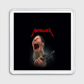 Магнит 55*55 с принтом James Alan Hetfield | METALLICA (Z) в Кировске, Пластик | Размер: 65*65 мм; Размер печати: 55*55 мм | james alan hetfield | kurt kobein | metallica | rock | джеймс хэтфилд | курт кобейн | металика | металлика | рок | супер звезда