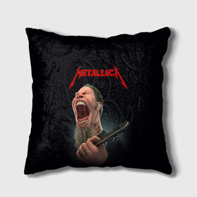 Подушка 3D с принтом James Alan Hetfield | METALLICA (Z) в Кировске, наволочка – 100% полиэстер, наполнитель – холлофайбер (легкий наполнитель, не вызывает аллергию). | состоит из подушки и наволочки. Наволочка на молнии, легко снимается для стирки | james alan hetfield | kurt kobein | metallica | rock | джеймс хэтфилд | курт кобейн | металика | металлика | рок | супер звезда