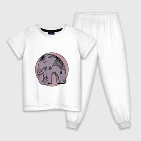 Детская пижама хлопок с принтом Розовый слон в Кировске, 100% хлопок |  брюки и футболка прямого кроя, без карманов, на брюках мягкая резинка на поясе и по низу штанин
 | Тематика изображения на принте: гравюра | графика | животные | природа | розовый | слон