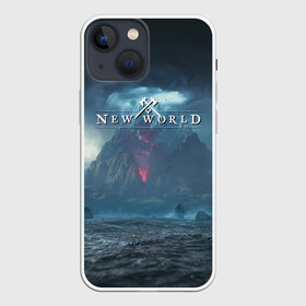 Чехол для iPhone 13 mini с принтом New World в Кировске,  |  | fantasy | fantasy game | fantasy mmorpg | mmorpg | new world | new world online | online game | горы | игра | океан