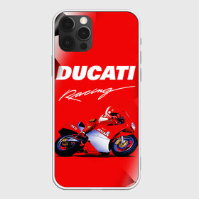 Чехол для iPhone 12 Pro с принтом DUCATI / ДУКАТИ / RACING в Кировске, силикон | область печати: задняя сторона чехла, без боковых панелей | Тематика изображения на принте: ducati | motorcycle | motosport | racing | speed | sport | байк. | гонки | двигатель | дукати | мото | мотокросс | мотоспорт | мототриал | мотоцикл | скорость | спорт