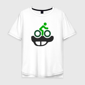 Мужская футболка хлопок Oversize с принтом Осовбодите город в Кировске, 100% хлопок | свободный крой, круглый ворот, “спинка” длиннее передней части | Тематика изображения на принте: велосипед | город | пробки | транспорт | экология