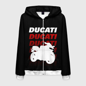 Мужская толстовка 3D на молнии с принтом DUCATI / ДУКАТИ / SPORT в Кировске, 100% полиэстер | длина до линии бедра, манжеты и пояс оформлены мягкой тканевой резинкой, двухслойный капюшон со шнурком для регулировки, спереди молния, по бокам два кармана | Тематика изображения на принте: ducati | motorcycle | motosport | racing | speed | sport | байк. | гонки | двигатель | дукати | мото | мотокросс | мотоспорт | мототриал | мотоцикл | скорость | спорт