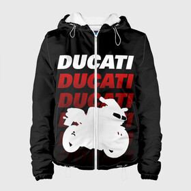 Женская куртка 3D с принтом DUCATI / ДУКАТИ / SPORT в Кировске, ткань верха — 100% полиэстер, подклад — флис | прямой крой, подол и капюшон оформлены резинкой с фиксаторами, два кармана без застежек по бокам, один большой потайной карман на груди. Карман на груди застегивается на липучку | ducati | motorcycle | motosport | racing | speed | sport | байк. | гонки | двигатель | дукати | мото | мотокросс | мотоспорт | мототриал | мотоцикл | скорость | спорт