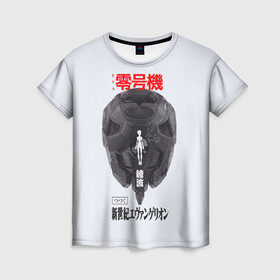 Женская футболка 3D с принтом Рей в Кировске, 100% полиэфир ( синтетическое хлопкоподобное полотно) | прямой крой, круглый вырез горловины, длина до линии бедер | anime | eva | evangelion | nerv | аниме | анимэ | ева | евангилион | нерв | роботы | рэй | синдзи | япония