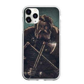Чехол для iPhone 11 Pro матовый с принтом Викинг в Кировске, Силикон |  | бородач | викинг | воин | воин с топорами | рисунок | топоры
