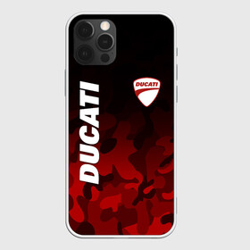 Чехол для iPhone 12 Pro с принтом DUCATI | ДУКАТИ КАМУФЛЯЖ в Кировске, силикон | область печати: задняя сторона чехла, без боковых панелей | camo | camouflage | ducati | military | moto | motocycle | racing | sport | дукати | камуфляж | милитари | мото | мотоспорт | мотоцикл | рейсинг | спорт