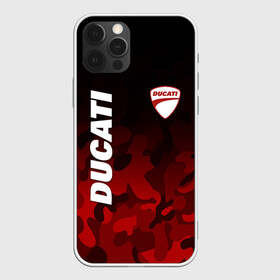 Чехол для iPhone 12 Pro Max с принтом DUCATI | ДУКАТИ КАМУФЛЯЖ в Кировске, Силикон |  | camo | camouflage | ducati | military | moto | motocycle | racing | sport | дукати | камуфляж | милитари | мото | мотоспорт | мотоцикл | рейсинг | спорт