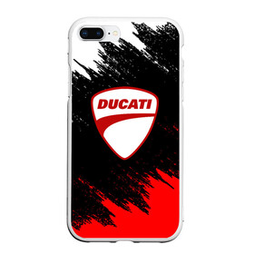 Чехол для iPhone 7Plus/8 Plus матовый с принтом DUCATI | ДУКАТИ БРЫЗГИ в Кировске, Силикон | Область печати: задняя сторона чехла, без боковых панелей | ducati | moto | motocycle | racing | sport | дукати | мото | мотоспорт | мотоцикл | рейсинг | спорт