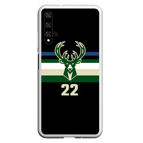 Чехол для Honor 20 с принтом Milwaukee Bucks форма. Крис Миддлтон в Кировске, Силикон | Область печати: задняя сторона чехла, без боковых панелей | 22 | basketball | edition | khris | middleton | milwaukee bucks | sport | statement | бакс | баскетбол | крис | миддлтон | милуоки | спорт | форма