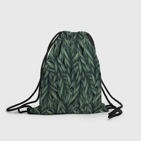 Рюкзак-мешок 3D с принтом Листья в Кировске, 100% полиэстер | плотность ткани — 200 г/м2, размер — 35 х 45 см; лямки — толстые шнурки, застежка на шнуровке, без карманов и подкладки | зелень | лес | листва | листья | природа