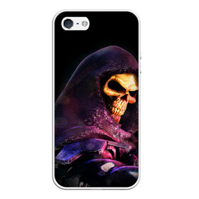 Чехол для iPhone 5/5S матовый с принтом Skeletor | Masters of the Universe (+спина)  (Z) в Кировске, Силикон | Область печати: задняя сторона чехла, без боковых панелей | he man | logo | masters of the universe | she ra | skeletor | властелины вселенной | логип | лого | мульт | мультфильм | скелетор