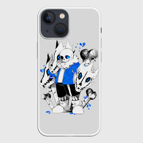 Чехол для iPhone 13 mini с принтом Санс и его мальчик в Кировске,  |  | 8 bit | 8 бит | game | games | undertale | андертейл | андертэил | игра | игры | пиксели | пиксель | санс