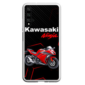 Чехол для Honor 20 с принтом KAWASAKI NINJA /  КАВАСАКИ в Кировске, Силикон | Область печати: задняя сторона чехла, без боковых панелей | kawasaki | motorcycle | motosport | ninja | racing | speed | sport | байк | гонки | двигатель | кавасаки | мото | мотокросс | мотоспорт | мототриал | мотоцикл | нинзя. | скорость | спорт