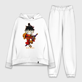 Женский костюм хлопок Oversize с принтом Monkey D. Luffy One Piece в Кировске,  |  | anime | manga | monkey d. luffy | one piece | аниме | большой куш | ван пис | вон пис | капитан | король пиратов | луси | луфи | луффи | луффи но уми | луффи таро | манга | манки д. луффи | мугивара | пират | пятый император