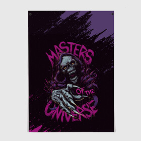 Постер с принтом Masters of the Universe | Скелетор (Z) в Кировске, 100% бумага
 | бумага, плотность 150 мг. Матовая, но за счет высокого коэффициента гладкости имеет небольшой блеск и дает на свету блики, но в отличии от глянцевой бумаги не покрыта лаком | Тематика изображения на принте: he man | masters of the universe | she ra | skeletor | властелины вселенной | скелетор