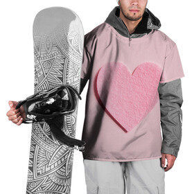 Накидка на куртку 3D с принтом Чистое сердце в Кировске, 100% полиэстер |  | возлюбленный | геометрическое сердце | майнкрафт серце | признание в любви | я влюблен