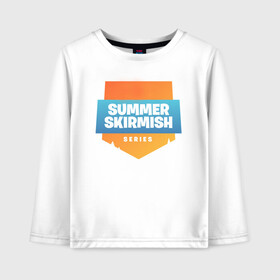 Детский лонгслив хлопок с принтом Summer Skirmish в Кировске, 100% хлопок | круглый вырез горловины, полуприлегающий силуэт, длина до линии бедер | epic games | games | королевская битва | лето | фортнайт