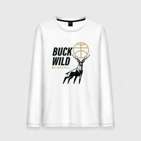 Мужской лонгслив хлопок с принтом Buck Wild в Кировске, 100% хлопок |  | antetokounmpo | basketball | bucks | giannis | milwaukee | mvp | nba | sport | streetball | адетокумбо | бакс | баскетбол | игра | милуоки | мяч | нба | олень | спорт | стритбол | тренер | чемпион | янис