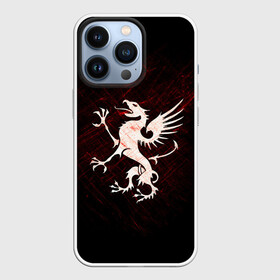 Чехол для iPhone 13 Pro с принтом Грифон в Кировске,  |  | griffin | red paint | white griffin | белый грифон | грифон | красная краска