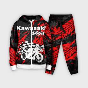 Детский костюм 3D с принтом KAWASAKI NINJA   КАВАСАКИ в Кировске,  |  | kawasaki | motorcycle | motosport | ninja | racing | speed | sport | байк | гонки | двигатель | кавасаки | мото | мотокросс | мотоспорт | мототриал | мотоцикл | нинзя. | скорость | спорт