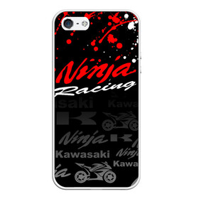 Чехол для iPhone 5/5S матовый с принтом KAWASAKI NINJA / NINJA RACING в Кировске, Силикон | Область печати: задняя сторона чехла, без боковых панелей | Тематика изображения на принте: kawasaki | motorcycle | motosport | ninja | racing | speed | sport | байк | гонки | двигатель | кавасаки | мото | мотокросс | мотоспорт | мототриал | мотоцикл | нинзя. | скорость | спорт