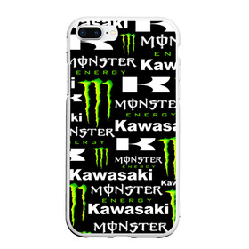 Чехол для iPhone 7Plus/8 Plus матовый с принтом KAWASAKI X MONSTER ENERGY в Кировске, Силикон | Область печати: задняя сторона чехла, без боковых панелей | kawasaki | monster energy | motorcycle | motosport | racing | speed | sport | байк | гонки | двигатель | кавасаки | монстер энерджи. | мото | мотокросс | мотоспорт | мототриал | мотоцикл | скорость | спорт