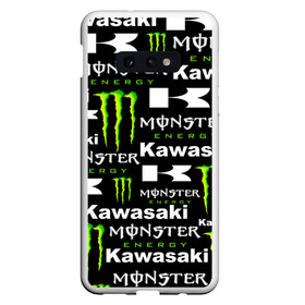 Чехол для Samsung S10E с принтом KAWASAKI X MONSTER ENERGY в Кировске, Силикон | Область печати: задняя сторона чехла, без боковых панелей | kawasaki | monster energy | motorcycle | motosport | racing | speed | sport | байк | гонки | двигатель | кавасаки | монстер энерджи. | мото | мотокросс | мотоспорт | мототриал | мотоцикл | скорость | спорт