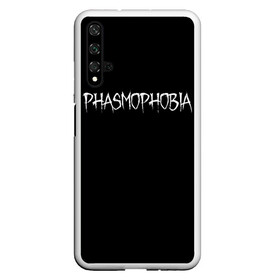 Чехол для Honor 20 с принтом Phasmophobia logo в Кировске, Силикон | Область печати: задняя сторона чехла, без боковых панелей | horror | phasmophobia | игра | пхасмафобия | пхасмофобия | фазмофобия | фасмофобия | хоррор