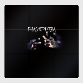 Магнитный плакат 3Х3 с принтом Phasmophobia в Кировске, Полимерный материал с магнитным слоем | 9 деталей размером 9*9 см | Тематика изображения на принте: horror | phasmophobia | игра | пхасмафобия | пхасмофобия | руки | фазмофобия | фасмофобия | хоррор